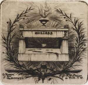 Charles Meryon,
French, 1821–1868.
Le Tombeau de Molière (The Tomb of Molière), 1854.
Etching and drypoint on laid paper.
Purchase, Matthew Vassar Fund;
1976.36.