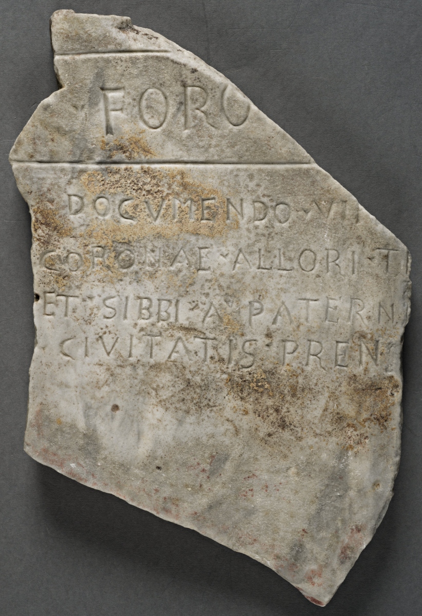 Fragment of an inscription related to a soldier