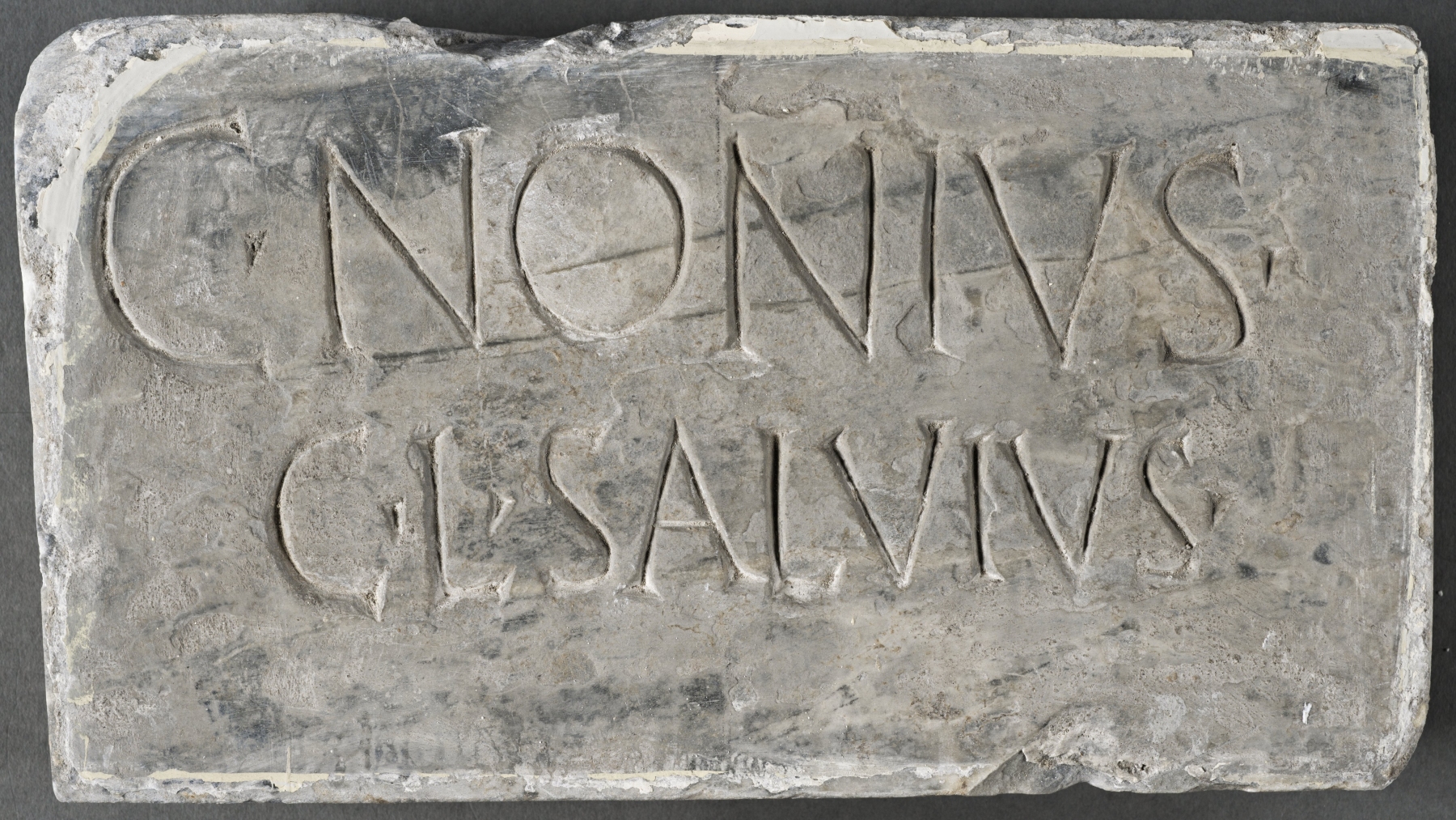 Columbarium plaque for the freedman Gaius Nonius Salvius