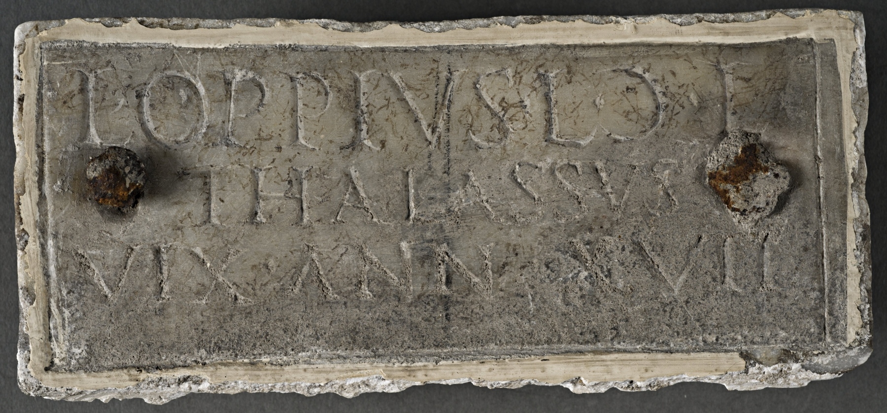 Columbarium plaque for Lucius Oppius Thallasus