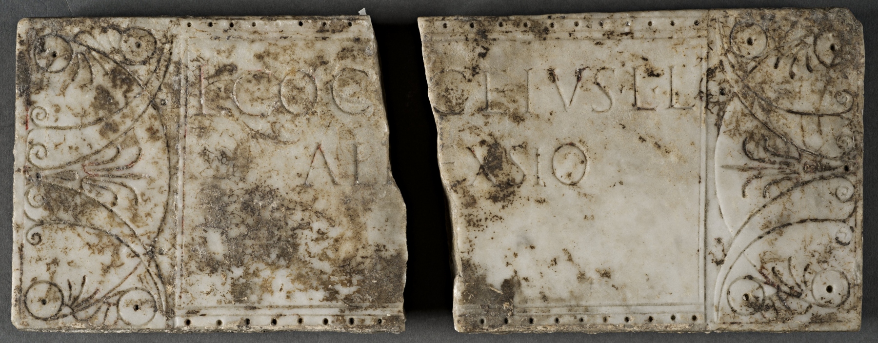 Columbarium plaque for Lucius Cocceius Alexsio