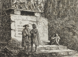Landscape with Pyramid and Sarcophagus